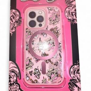 Vibrant Pink Tattoo-Inspired MagSafe Phone Case